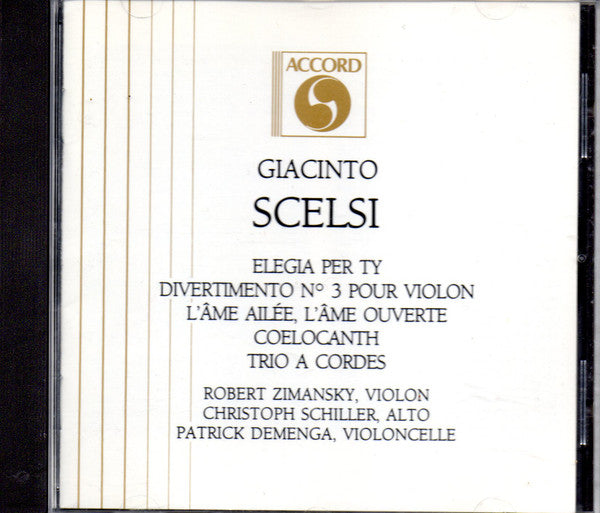 Giacinto Scelsi : Duo, Soli, Trio À Cordes (CD)