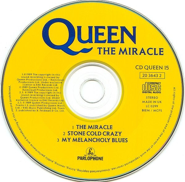 Queen : The Miracle (CD, Single)