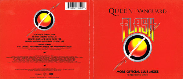 Queen + Vanguard : Flash (More Official Club Mixes) (Limited Directors Edition) (CD, Maxi, Enh, Ltd, Dig)