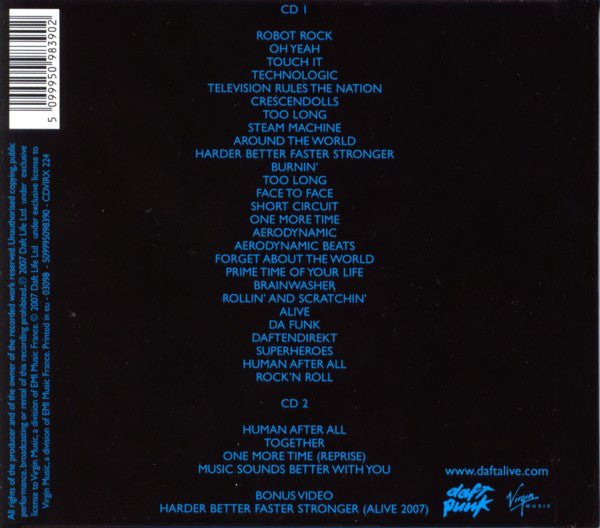 Daft Punk : Alive 2007 (CD, Album + CD, Enh + Ltd, Mixed, Dig)