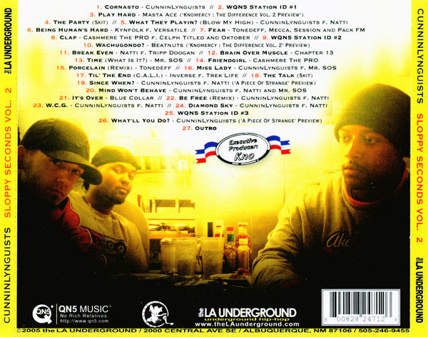 CunninLynguists : Sloppy Seconds Vol. 2 (CD, Mixtape)