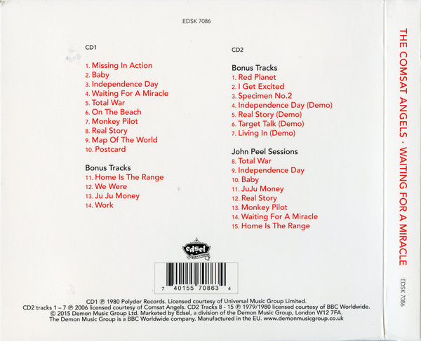 The Comsat Angels : Waiting For A Miracle (CD, Album, RE + CD, Comp + Dlx, RM)