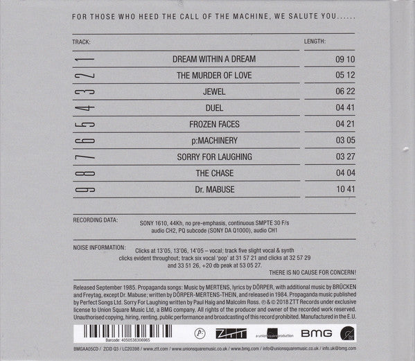 Propaganda : A Secret Wish (CD, Album, Dlx, RE, RM)