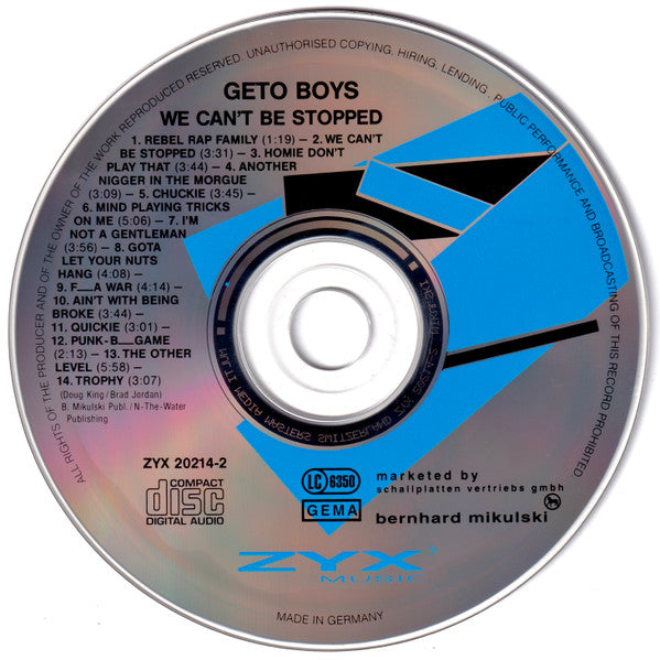 Geto Boys : We Can&#39;t Be Stopped (CD, Album)