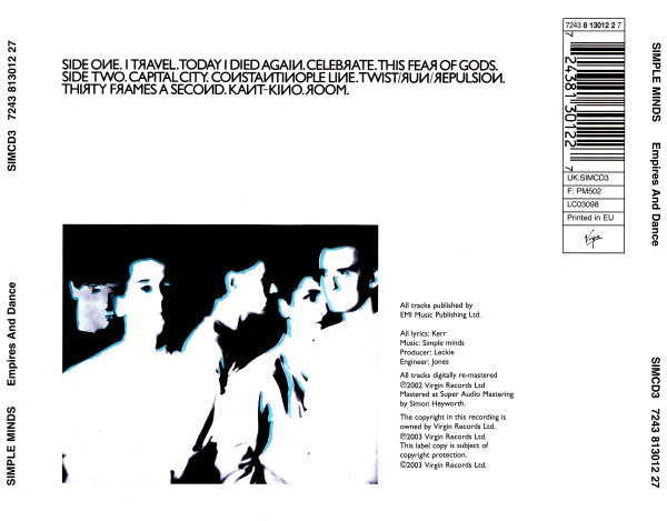 Simple Minds : Empires And Dance (CD, Album, RE, RM, RP, TAK)