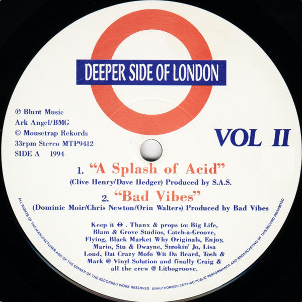 Various : Deeper Side Of London Vol II (12&quot;)