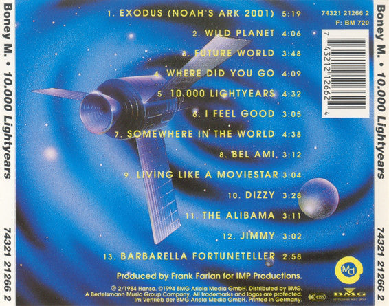 Boney M. : Ten Thousand Lightyears (CD, Album, RE)