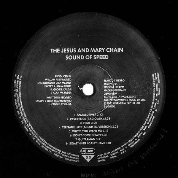 The Jesus And Mary Chain : The Sound Of Speed (LP, Comp)
