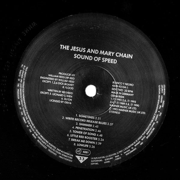 The Jesus And Mary Chain : The Sound Of Speed (LP, Comp)
