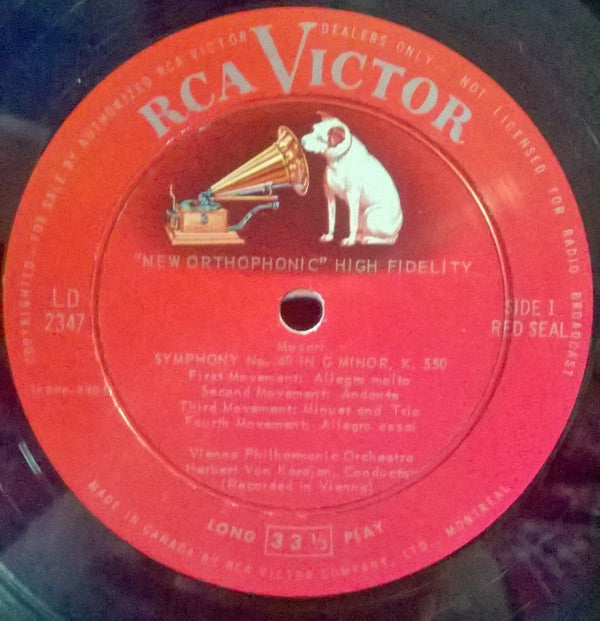 Mozart* / Haydn* - Vienna Philharmonic*, Herbert Von Karajan : Symphony In G Minor, K. 550 / Symphony In D Major, No. 104 (LP, Album)