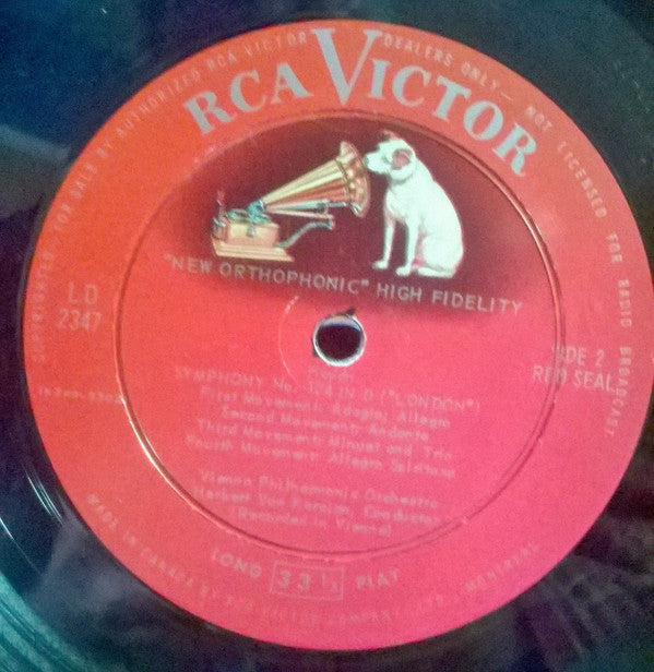 Mozart* / Haydn* - Vienna Philharmonic*, Herbert Von Karajan : Symphony In G Minor, K. 550 / Symphony In D Major, No. 104 (LP, Album)