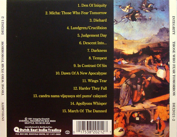 Integrity (2) : Those Who Fear Tomorrow (CD, Album)
