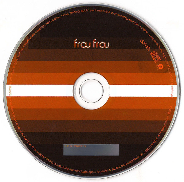 Frou Frou : Details (CD, Album, Enh, RE)