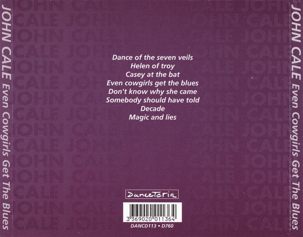 John Cale : Even Cowgirls Get The Blues (CD, Album, RE)