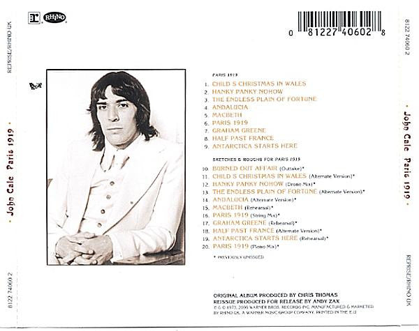 John Cale : Paris 1919 (CD, Album, RE, RM)