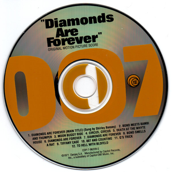 John Barry : Diamonds Are Forever (Original Motion Picture Score) (CD, Album, RE)