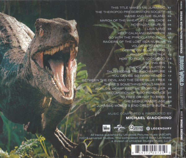Michael Giacchino : Jurassic World: Fallen Kingdom (Original Motion Picture Soundtrack) (CD, Album, Dig)