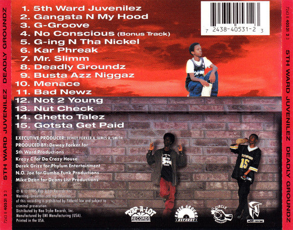 5th Ward Juvenilez : Deadly Groundz (CD, Album)