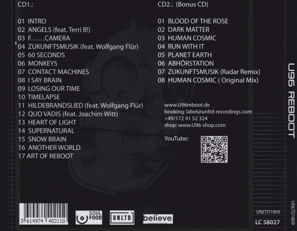 U96 : Reboot (2xCD, Album)