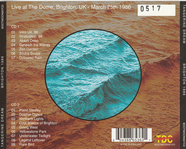 Tangerine Dream : Brighton - March 25th 1986 (2xCD, Album, Ltd, Num)