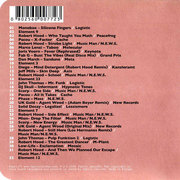 Robert Hood : Fabric 39 (CD, Mixed)