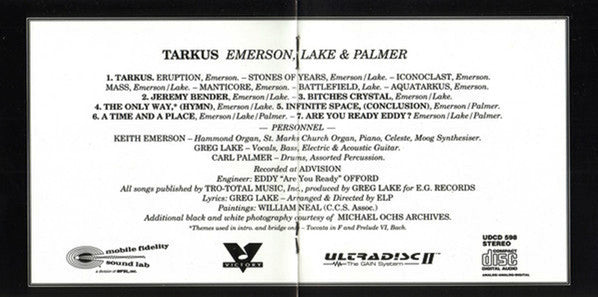 Emerson, Lake &amp; Palmer : Tarkus (CD, Album, RE, RM)
