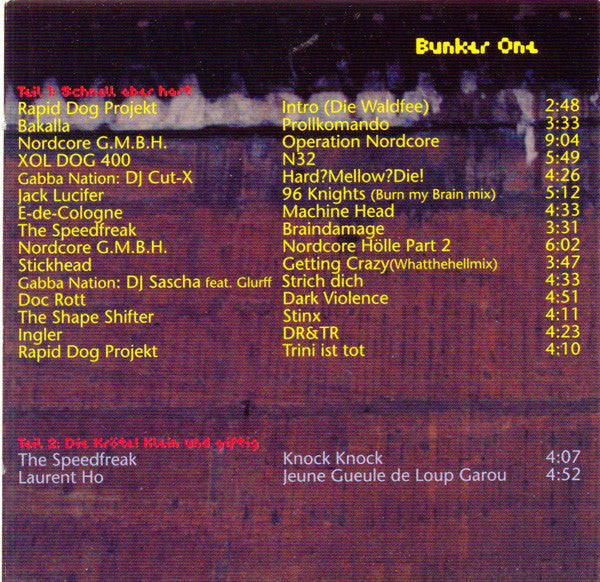Various : Bunker Beats One (CD, Comp + CD, Shape)