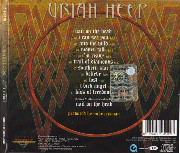 Uriah Heep : Into The Wild (CD, Album, Enh, Dig)