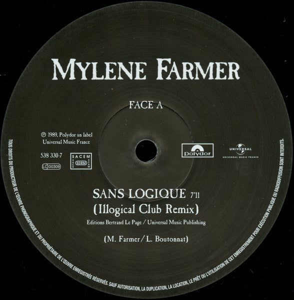 Mylène Farmer : Sans Logique (Illogical Club Remix) (12&quot;, Maxi, RE)