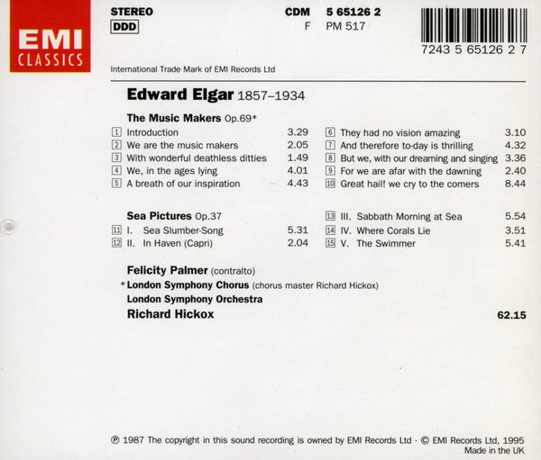 Elgar*, Felicity Palmer, London Symphony Chorus &amp; Orchestra*, Richard Hickox : Sea Pictures, The Music Makers (CD, Album, Comp, RE)