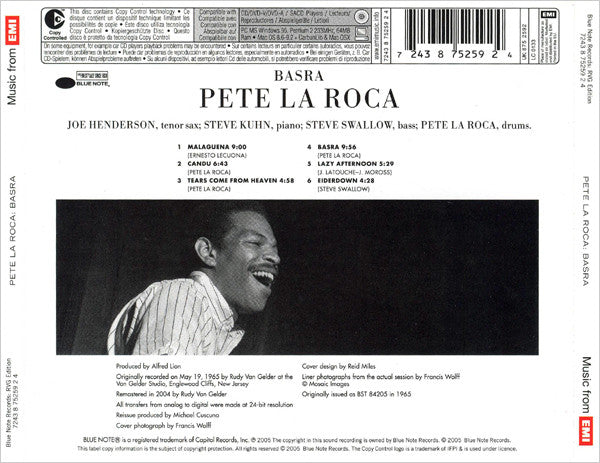Pete La Roca : Basra (CD, Album, Copy Prot., RE, RM)