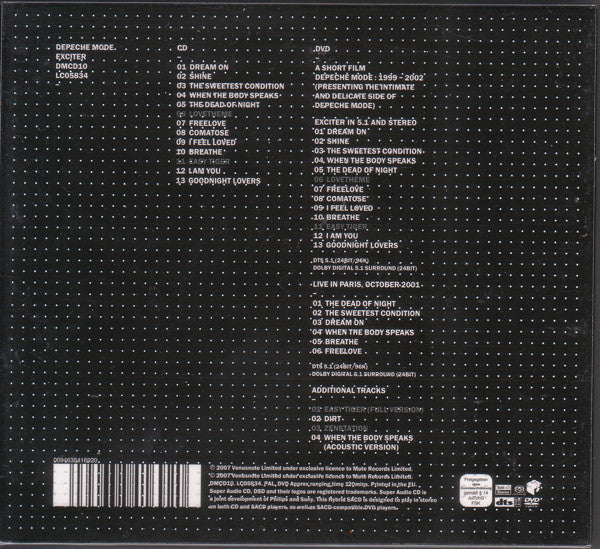 Depeche Mode : Exciter (SACD, Hybrid, Multichannel, Album, RE, RM + DVD-V,)