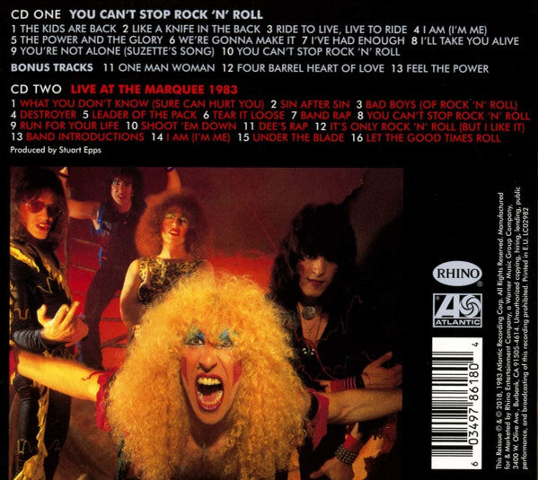 Twisted Sister : You Can't Stop Rock 'N' Roll (2xCD, Album, RE, RM, Exp)