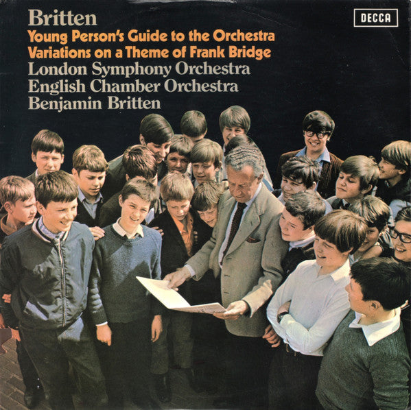 Britten* - London Symphony Orchestra / English Chamber Orchestra : Young Person&#39;s Guide To The Orchestra / Variations On A Theme Of Frank Bridge (LP, Comp, Lab)