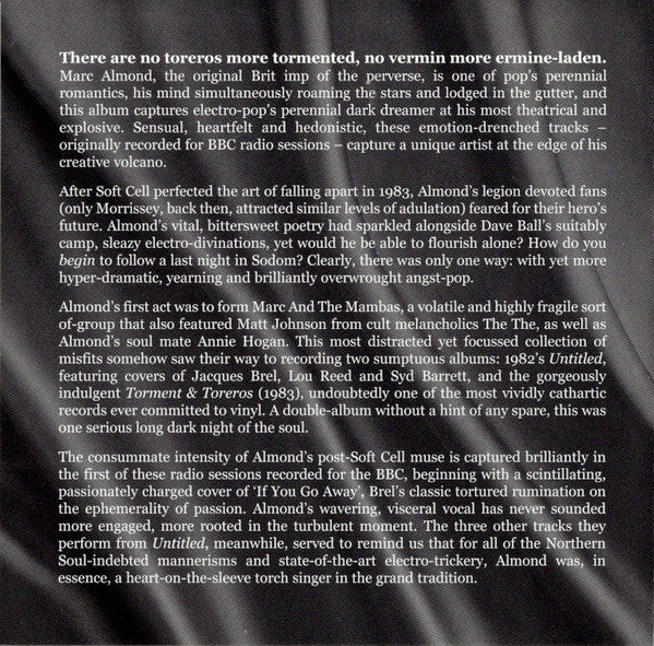 Marc Almond : In Session (Volume One) (CD, Comp)