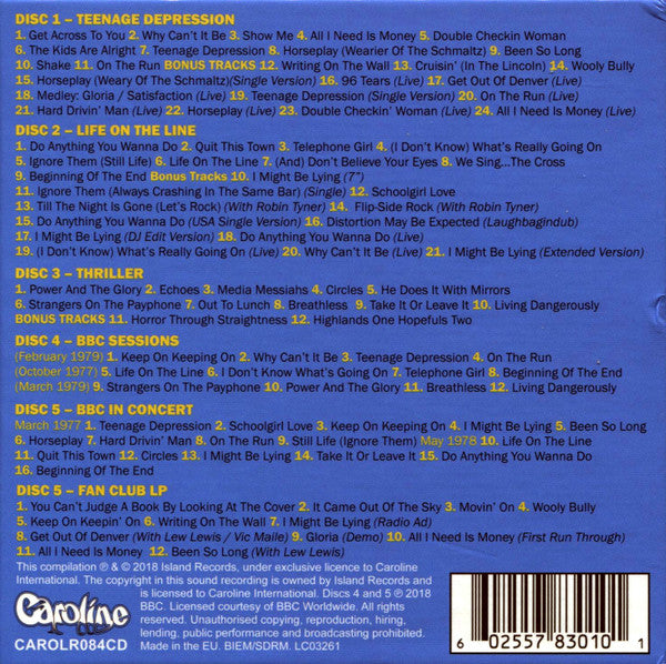 Eddie And The Hot Rods : The Island Years (5xCD, Album, RE + CD, Album + Box, Comp)