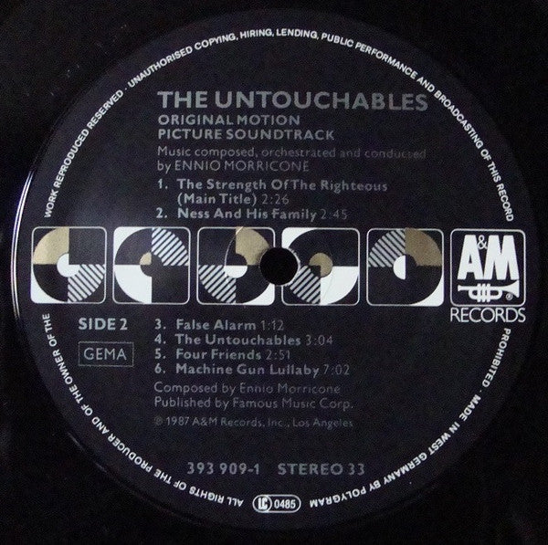 Ennio Morricone : The Untouchables (Original Motion Picture Soundtrack) (LP, Album)