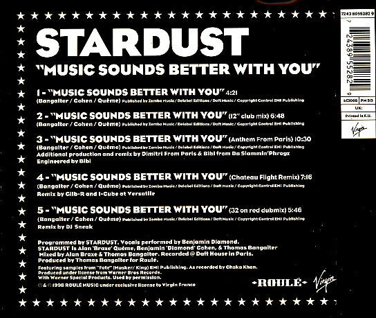 Stardust : Music Sounds Better With You (CD, Maxi)