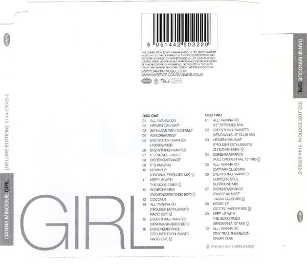 Dannii Minogue : Girl (CD, Album, RE + CD, Comp + Dlx)