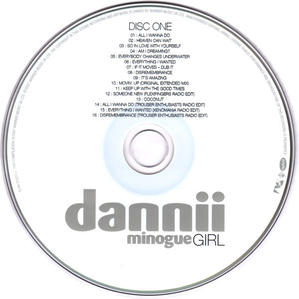 Dannii Minogue : Girl (CD, Album, RE + CD, Comp + Dlx)