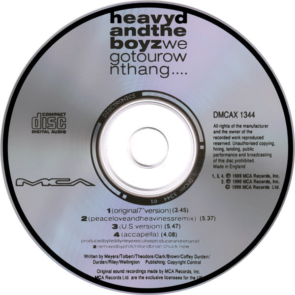 Heavy D. &amp; The Boyz : We Got Our Own Thang (CD, Single)