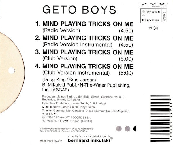 Geto Boys : Mind Playing Tricks On Me (CD, Maxi)
