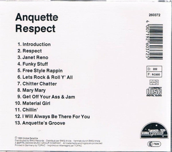Anquette : Respect (CD, Album)