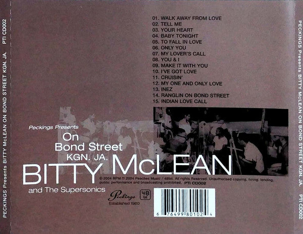 Bitty Mclean &amp; The Supersonics : On Bond Street Kgn. JA. (CD, Album)