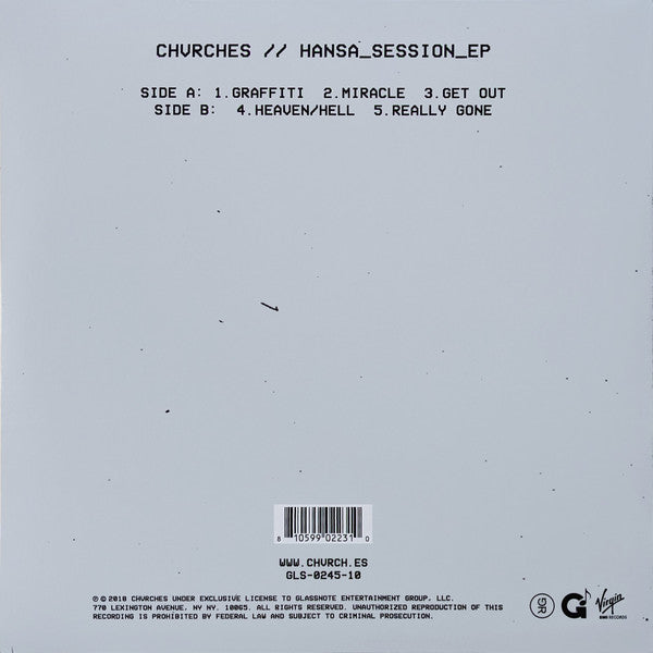 Chvrches : Hansa_Session_EP (10", EP)