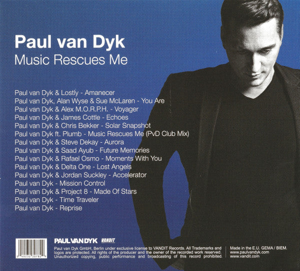 Paul van Dyk : Music Rescues Me (CD, Album, Ltd)