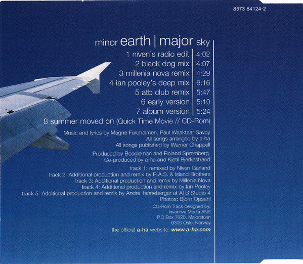 a-ha : Minor Earth | Major Sky (CD, Single, Enh, Ltd)