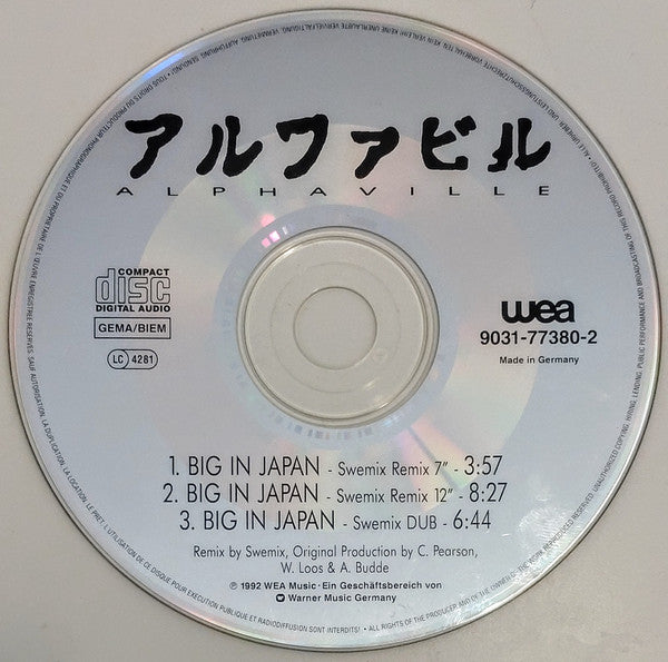 Alphaville : Big In Japan (Swemix Remix) (CD, Maxi)