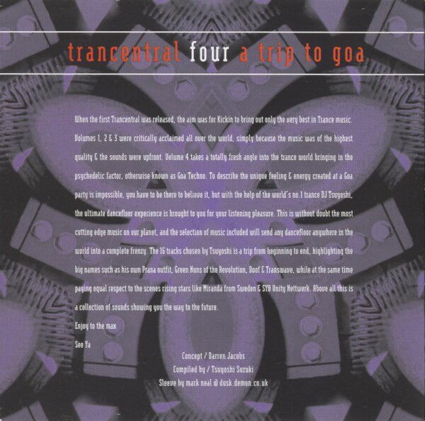 Tsuyoshi Suzuki : Trancentral Four - A Trip To Goa (2xCD, Mixed)