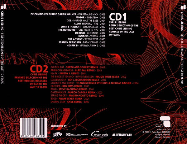 Chris Liebing : Selected Remixes Of The Last 10 Years (2xCD, Comp)